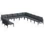 Conjunto de sofá de jardín Antracita Acero
