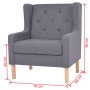 Grauer Stoffsessel von vidaXL, Sessel - Ref: Foro24-245452, Preis: 214,39 €, Rabatt: %