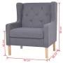 Sillón de tela gris de vidaXL, Sillones - Ref: Foro24-245452, Precio: 210,70 €, Descuento: %