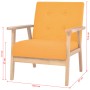 Sillón de tela amarillo de vidaXL, Sillones - Ref: Foro24-244657, Precio: 127,68 €, Descuento: %