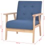 Blue fabric armchair by vidaXL, Armchairs - Ref: Foro24-244654, Price: 156,61 €, Discount: %