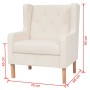 Cremeweißer Stoffsessel von vidaXL, Sessel - Ref: Foro24-245449, Preis: 229,22 €, Rabatt: %