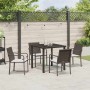 Conjunto de Comedor de Jardín 5 pcs Marrón Poliratán
