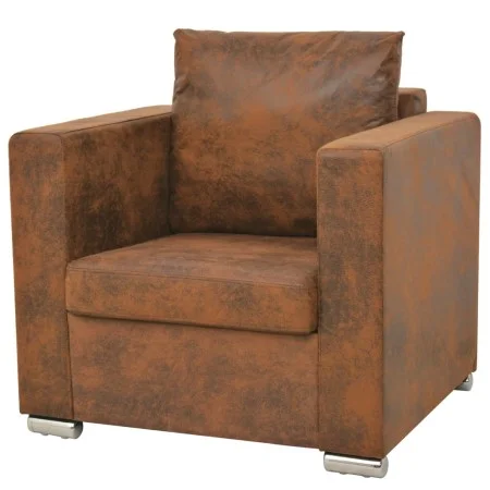 Brown artificial suede armchair by vidaXL, Armchairs - Ref: Foro24-244701, Price: 250,57 €, Discount: %