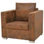 Brown artificial suede armchair by vidaXL, Armchairs - Ref: Foro24-244701, Price: 250,57 €, Discount: %