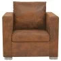 Brown artificial suede armchair by vidaXL, Armchairs - Ref: Foro24-244701, Price: 250,57 €, Discount: %