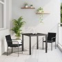 Conjunto de Comedor de Jardín 3 pcs Negro Poliratán en Conjuntos de jardín | Comprar online en Foro24