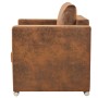 Brauner Sessel aus künstlichem Veloursleder von vidaXL, Sessel - Ref: Foro24-244701, Preis: 265,26 €, Rabatt: %
