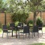 Conjunto de Comedor de Jardín 7 pcs Negro Textileno y acero en Conjuntos de jardín | Comprar online en Foro24