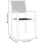 Conjunto de Comedor de Jardín 7 pcs Negro Poliratán