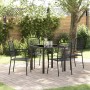 Conjunto de Comedor de Jardín 5 pcs Negro