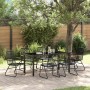 Conjunto de Comedor de Jardín 7 pcs Negro Ratana de PVC
