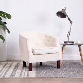 Sillón de tela beige de vidaXL, Sillones - Ref: Foro24-247002, Precio: 196,41 €, Descuento: %