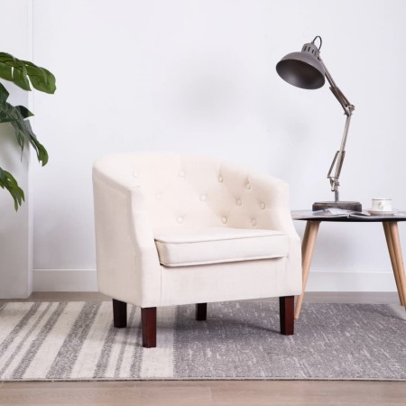 Sillón de tela beige by vidaXL, Armchairs - Ref: Foro24-247002, Price: 196,41 €, Discount: %