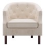 Sillón de tela beige by vidaXL, Armchairs - Ref: Foro24-247002, Price: 196,41 €, Discount: %