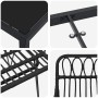 Conjunto de Comedor de Jardín 3 pcs Negro Poliratán