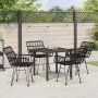 Conjunto de Comedor de Jardín 5 pcs Negro Poliratán en Conjuntos de jardín | Comprar online en Foro24
