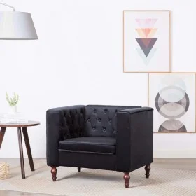 Sillón de terciopelo negro de vidaXL, Sillones - Ref: Foro24-247012, Precio: 236,30 €, Descuento: %