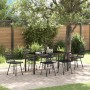 Conjunto de Comedor de Jardín 7 pcs Negro Poliratán
