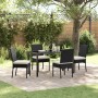 Conjunto de Comedor de Jardín 5 pcs Negro Poliratán en Conjuntos de jardín | Comprar online en Foro24