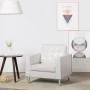 Sillón de cuero sintético blanco de vidaXL, Sillones - Ref: Foro24-247019, Precio: 212,90 €, Descuento: %