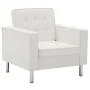 Sillón de cuero sintético blanco de vidaXL, Sillones - Ref: Foro24-247019, Precio: 212,90 €, Descuento: %