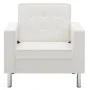 Sillón de cuero sintético blanco de vidaXL, Sillones - Ref: Foro24-247019, Precio: 212,90 €, Descuento: %
