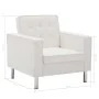 Sillón de cuero sintético blanco de vidaXL, Sillones - Ref: Foro24-247019, Precio: 212,90 €, Descuento: %
