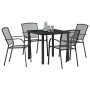 Conjunto de Comedor de Jardín 5 pcs Antracita Acero