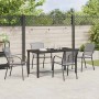 Conjunto de Comedor de Jardín 5 pcs Antracita Acero