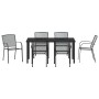 Conjunto de Comedor de Jardín 7 pcs Antracita Acero