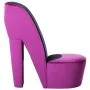 Sillón con forma de zapato de tacón terciopelo morado de vidaXL, Sillones - Ref: Foro24-248645, Precio: 215,15 €, Descuento: %