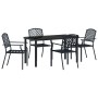 Conjunto de Comedor de Jardín 5 pcs Antracita Acero