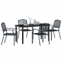 Conjunto de Comedor de Jardín 5 pcs Antracita Acero