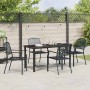 Conjunto de Comedor de Jardín 5 pcs Antracita Acero