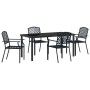 Conjunto de Comedor de Jardín 5 pcs Antracita Acero