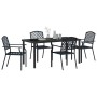 Conjunto de Comedor de Jardín 5 pcs Antracita Acero