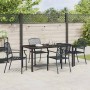 Conjunto de Comedor de Jardín 5 pcs Antracita Acero