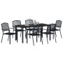 Conjunto de Comedor de Jardín 7 pcs Antracita Acero