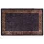 Alfombra lavable antideslizante negro y dorado 160x230 cm