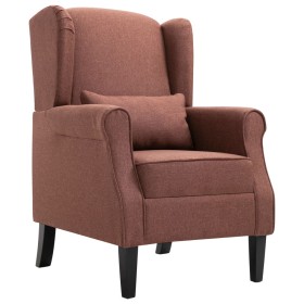 Sillón de tela marrón de vidaXL, Sillones - Ref: Foro24-248617, Precio: 225,54 €, Descuento: %