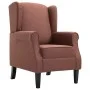 Sillón de tela marrón de vidaXL, Sillones - Ref: Foro24-248617, Precio: 222,22 €, Descuento: %