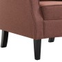 Sillón de tela marrón