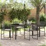 Conjunto de Comedor de Jardín 5 pcs Negro Poliratán