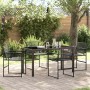 Conjunto de Comedor de Jardín 5 pcs Negro Poliratán