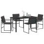 Conjunto de Comedor de Jardín 5 pcs Negro Textileno y acero en Sillas de jardín | Comprar online en Foro24