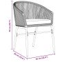 Conjunto de Comedor de Jardín 5 pcs Negro Poliratán
