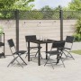 Conjunto de Comedor de Jardín 5 pcs Negro Textileno y acero