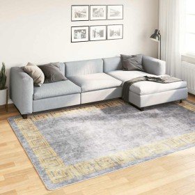 Alfombra lavable antideslizante gris 190x300 cm