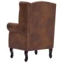 Chesterfield-Sessel und Fußstütze aus braunem Kunstleder von vidaXL, Sessel - Ref: Foro24-281277, Preis: 518,10 €, Rabatt: %